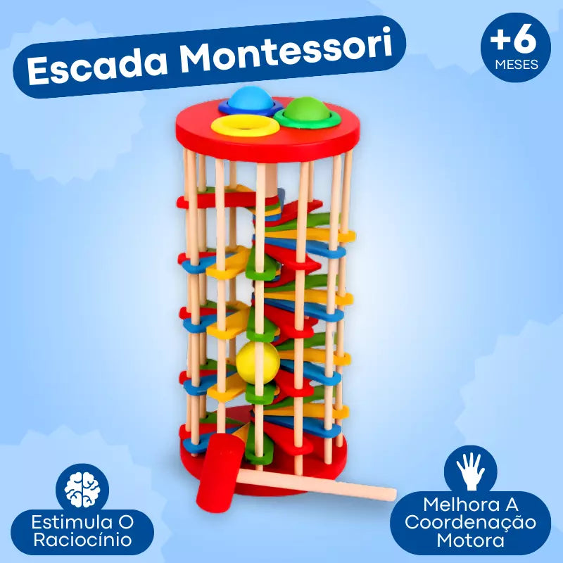 Brinquedo De Madeira Escada Montessori